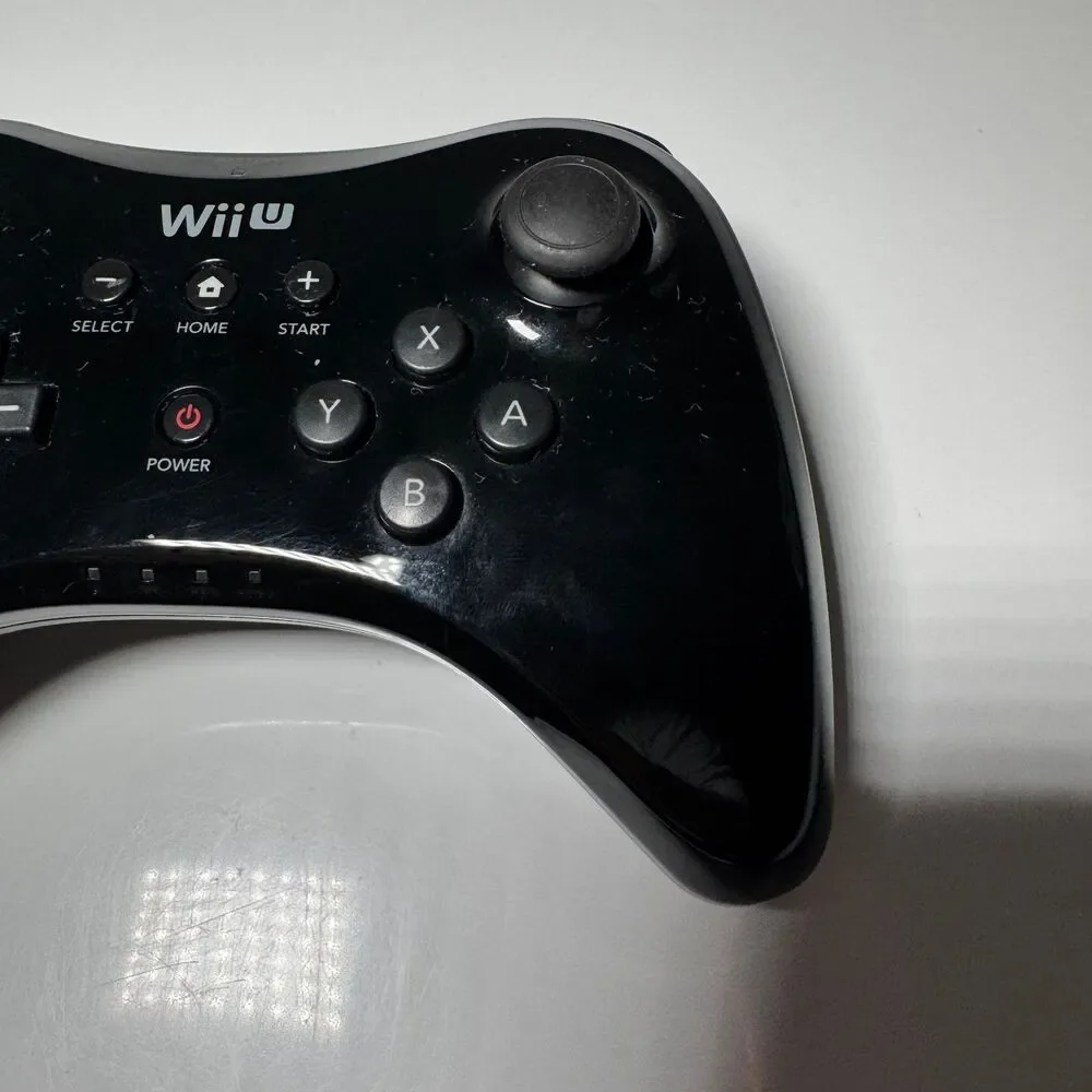 Nintendo Wii U Pro Black Wireless Controller And Charger Official OEM WUP-005